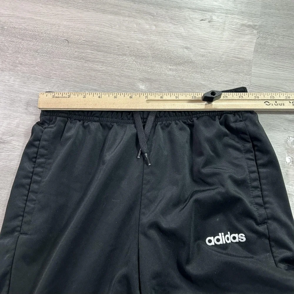 Adidas Track Pants Mens Medium Black Woven Elastic Waist Athletic Gym DV2470‎